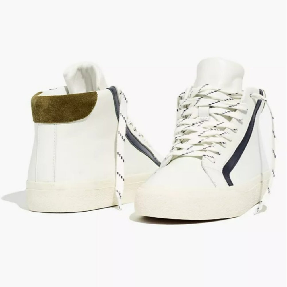 Madewell Sidewalk High-Top Sneakers in Colorblock Leather Unisex Size 8.5 NWOT